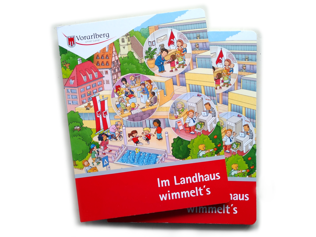 Wimmelbuch; Landeshaus; Vorarlberg; Cover